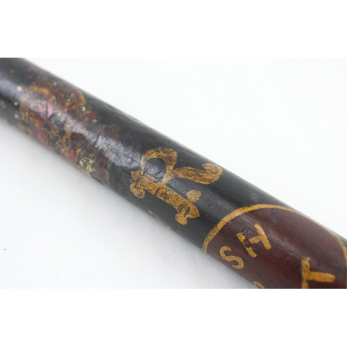 144 - William IV Painted Wooden Police Truncheon Parish Of Walcot