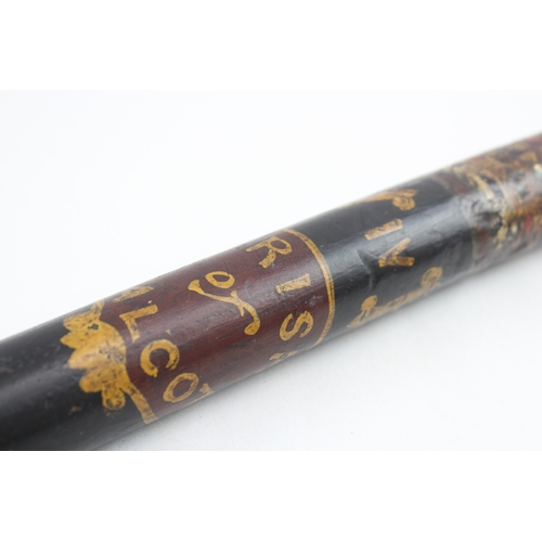 144 - William IV Painted Wooden Police Truncheon Parish Of Walcot