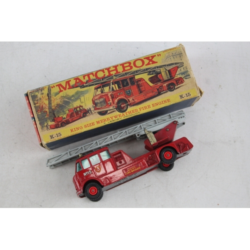 106 - Matchbox King Size Merryweather Fire Engine K 15 K15 Diecast Model Lesney