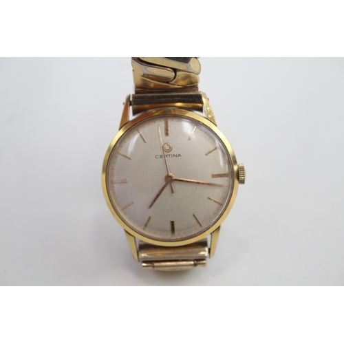 434 - Mens Vintage Certina Gold Tone Watch Hand-Wind Working