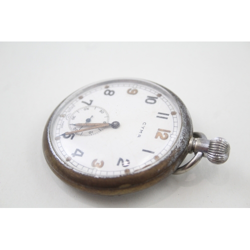 440 - Mens Cyma GSTP Military Issued Pocket Watch Hand-Wind Working