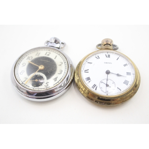 444 - Mens Vintage Smiths/Ingersoll Open Face Pocket Watches Hand-Wind Working