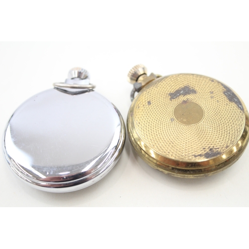 444 - Mens Vintage Smiths/Ingersoll Open Face Pocket Watches Hand-Wind Working