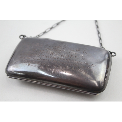 24 - .925 sterling ladies coin purse / bag w/ personal engraving