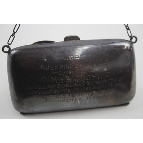 24 - .925 sterling ladies coin purse / bag w/ personal engraving