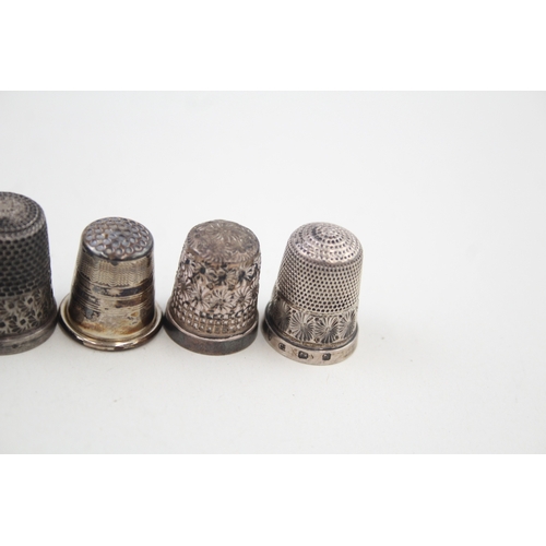 45 - 10 x .925 sterling silver thimbles inc charles horner