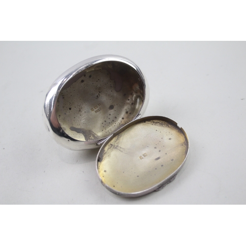 64 - edwardian .925 sterling silver squeeze action snuff box