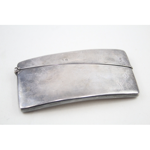 66 - .925 sterling curved calling card case plain