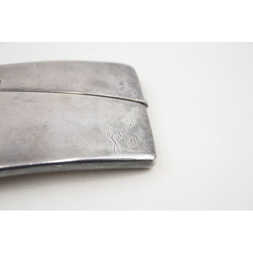 66 - .925 sterling curved calling card case plain