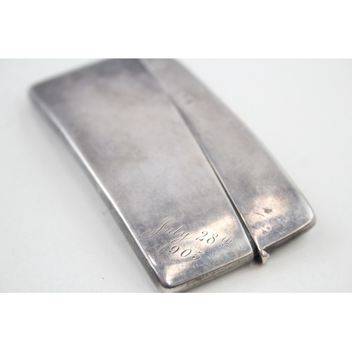 66 - .925 sterling curved calling card case plain