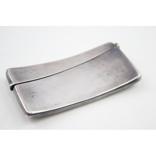 66 - .925 sterling curved calling card case plain