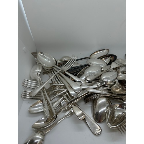 108 - Large selection of assorted silver plated cutlery