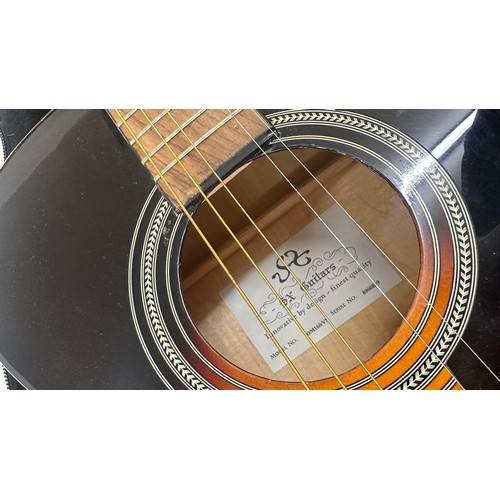 101 - Cased 6 string SX Guitar, in need of re stringing