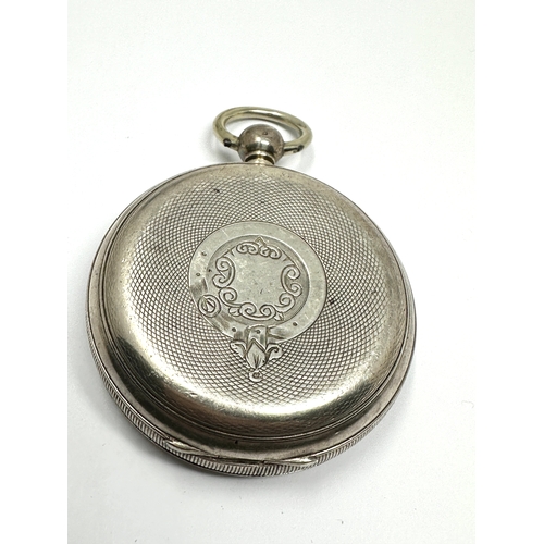 450 - Antique silver open face pocket watch william owen Leeds the watch is ticking clean and in good cond... 