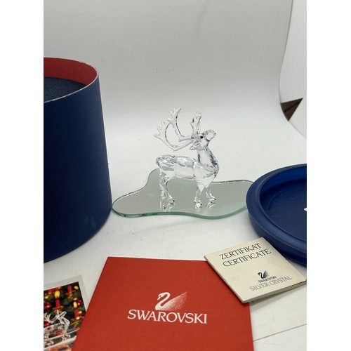 90 - swarovski a7475 reindeer sleigh with box and coa