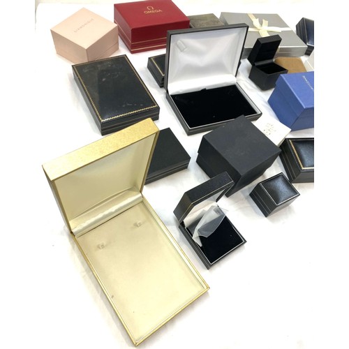 508 - Selection of vintage and later empty jewellery/watch boxes to include Omega and others