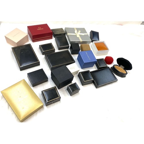 508 - Selection of vintage and later empty jewellery/watch boxes to include Omega and others