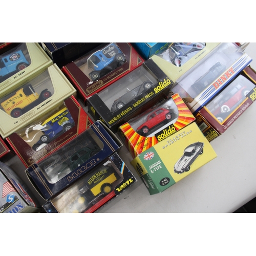 512 - Boxed Diecast Classic Cars Inc Dinky Matchbox Solido Elicor Jaguar Etc Job Lot