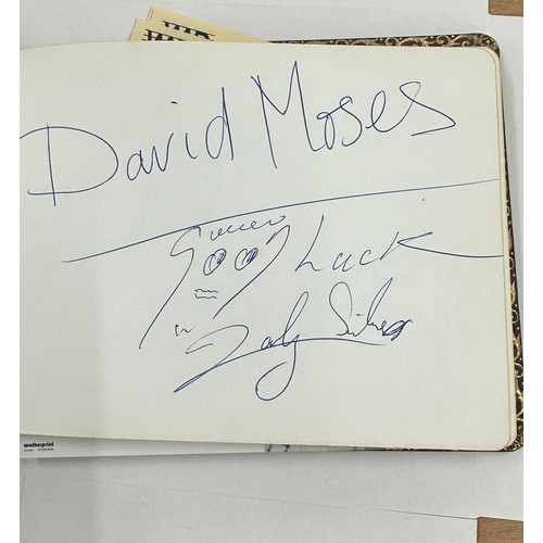 524 - Vintage autograph books with signatures from Doris Hare, David Moses and others