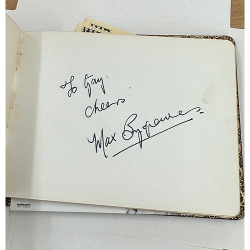 524 - Vintage autograph books with signatures from Doris Hare, David Moses and others