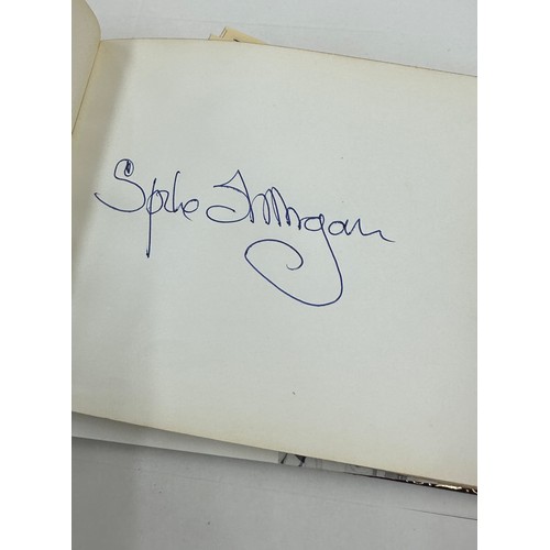 524 - Vintage autograph books with signatures from Doris Hare, David Moses and others