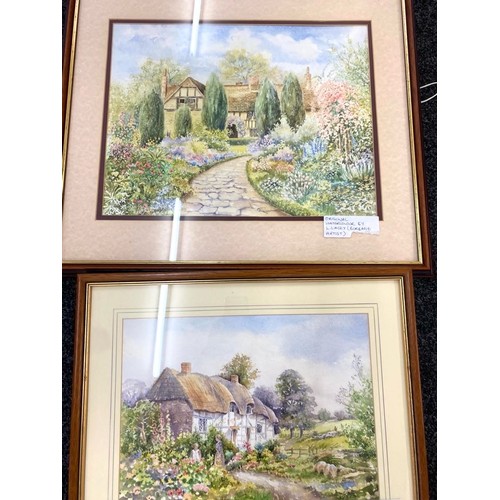 80 - Two framed original water colours by L.Lacey a local artist largest measures approx 20 inches length... 