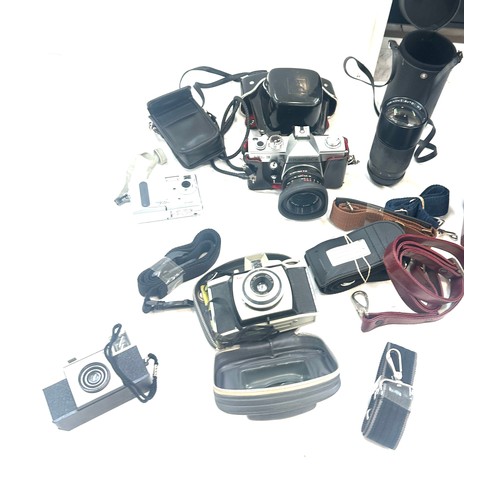 539 - Selection of cameras and accessories to include Kodak, Patika, Lens etc