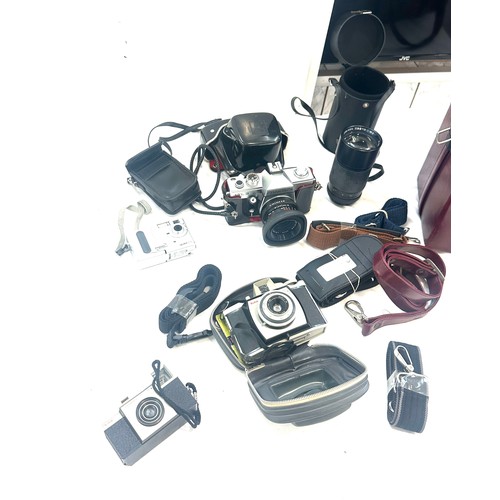 539 - Selection of cameras and accessories to include Kodak, Patika, Lens etc