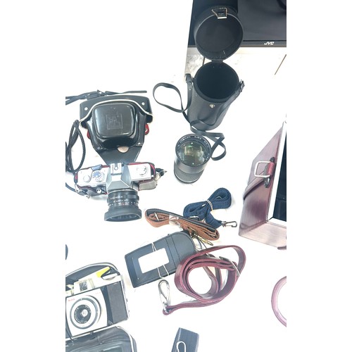 539 - Selection of cameras and accessories to include Kodak, Patika, Lens etc