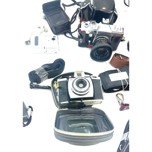 539 - Selection of cameras and accessories to include Kodak, Patika, Lens etc