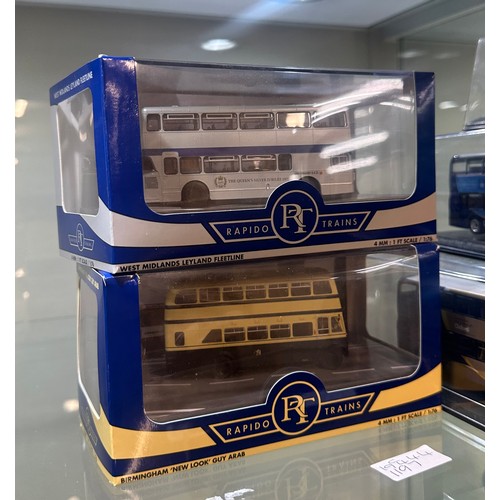 528 - Selection of original boxed bus vehicles to include maker Rapido trains inc etc