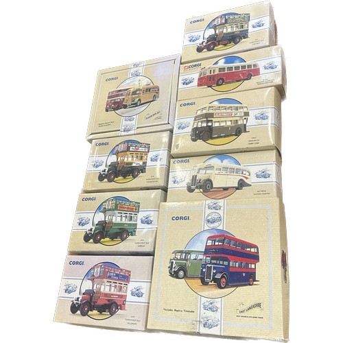 529 - Selection of original boxed Corgi die cast vehicles to include ' The East Lancashire set', ' 97822 D... 