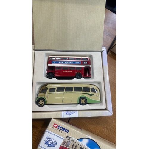 529 - Selection of original boxed Corgi die cast vehicles to include ' The East Lancashire set', ' 97822 D... 