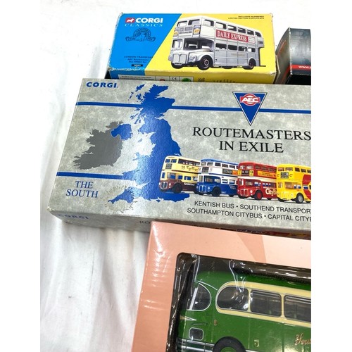 530 - Selection of original boxed die cast Corgi vehicles to include Daily Express limited edition bus, Co... 