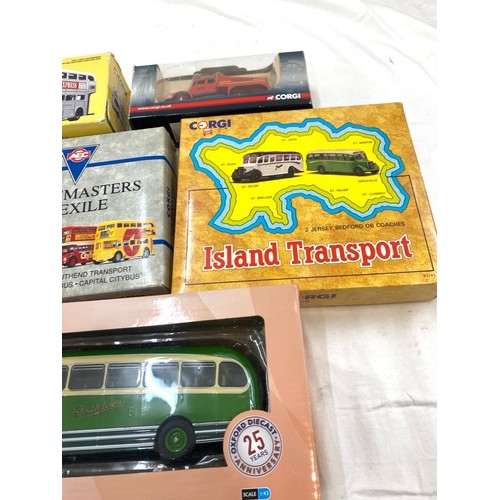 530 - Selection of original boxed die cast Corgi vehicles to include Daily Express limited edition bus, Co... 