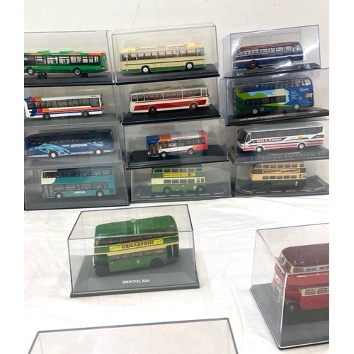 115 - Selection of 20 die cast bus vehicle models to include ' Corgi' and other makers