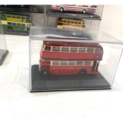 115 - Selection of 20 die cast bus vehicle models to include ' Corgi' and other makers