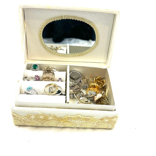 577 - Large selection of assorted rings includes Silver, mainly costume