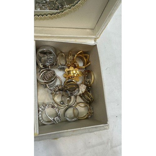 577 - Large selection of assorted rings includes Silver, mainly costume