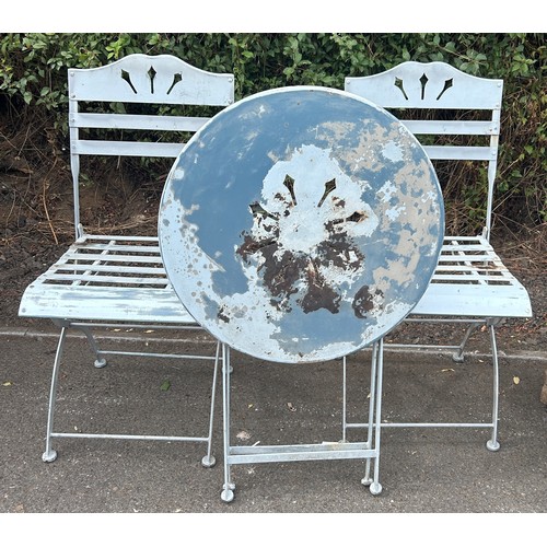 100D - Metal bistro folding set