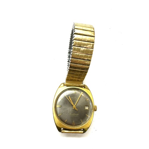 438 - Mens Vintage Mudu Gold Tone Watch Automatic Working