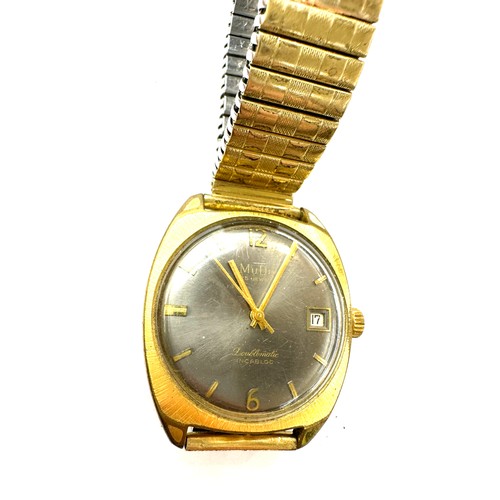 438 - Mens Vintage Mudu Gold Tone Watch Automatic Working