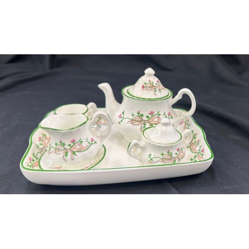 523 - Johnsons Brother ' Eternal Beau' miniature tea set