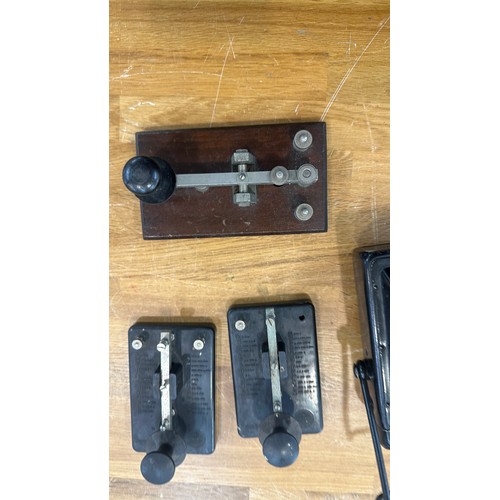 507 - Wooton police / Arp lamp and 3 WW2 period morse code tappers