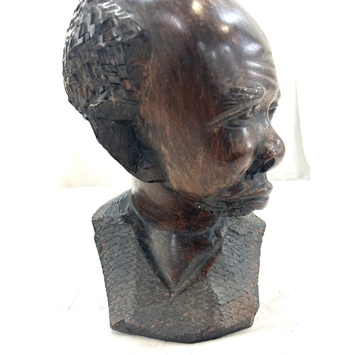 51 - Vintage wooden carving of an African male Height 10.5 inches, Width 7 inches