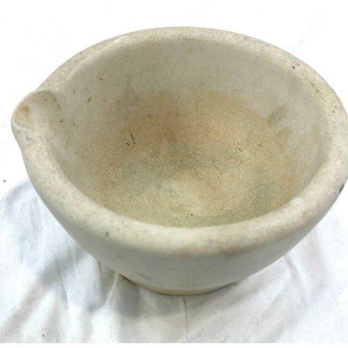 85 - Large pestle and mortar, approximate size: Height 5 inches, diameter 9.5 inches