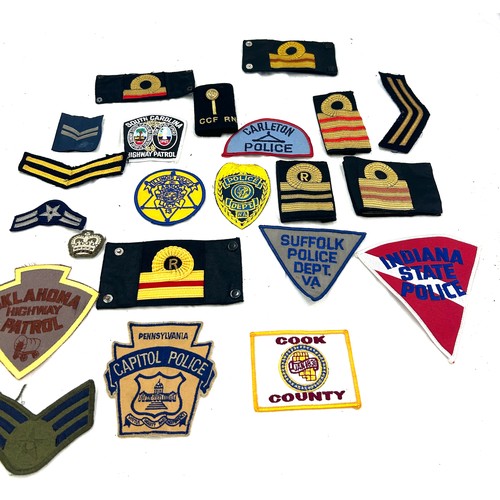 503 - Selection of vintage Police cloth badges, buttons, various issues