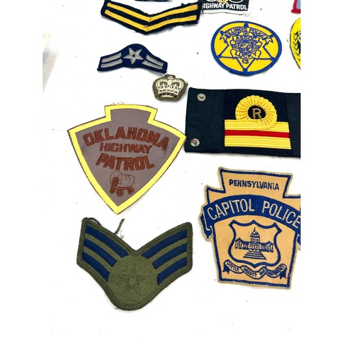 503 - Selection of vintage Police cloth badges, buttons, various issues