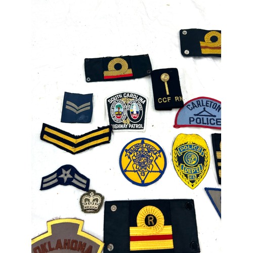 503 - Selection of vintage Police cloth badges, buttons, various issues