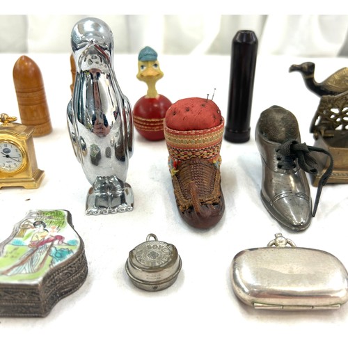 25 - Selection of collectables includes pin holders etc